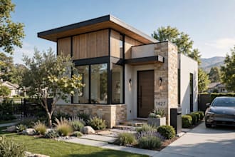 design luxury small house and interior 3d with 4k photorealistic renders