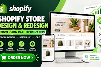 shopify store design , shopify redesign , shopify website cro optimisation