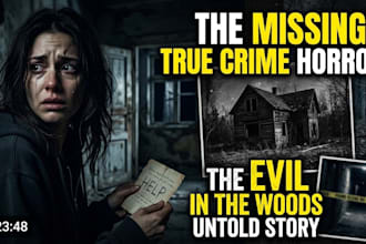 create thumbnails horror, stories, true crime for you