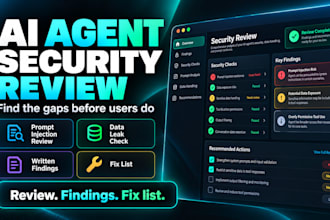 review your ai agent or mcp workflow for prompt injection and data leaks