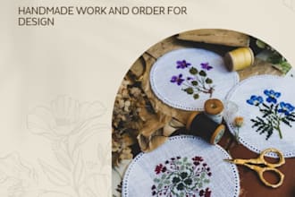 do custom handmade embroidery design for dress