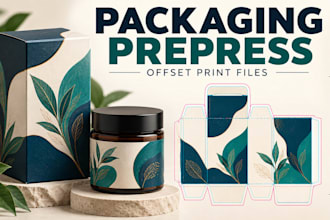 prepare packaging and label files for offset printing