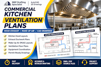 draft commercial kitchen hood exhaust and ventilation plans