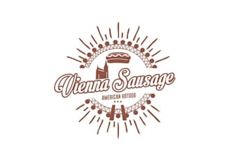 make premium hot dog wagon logo