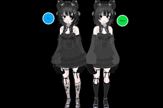 create custom vrchat model, anime vrchat avatar, furry avatar for PC and quest