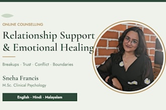 be your counsellor in dealing with relationship concerns