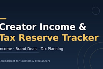 set up and customize your creator income tracker