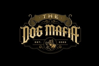 design existing awesome dog mafia brand logo for you