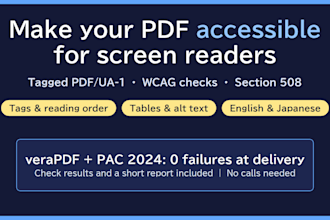 make your PDF accessible for screen readers, PDF ua and wcag