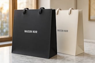 create premium shopping bag packaging design