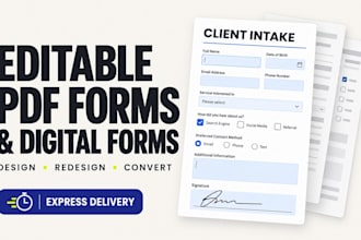 design professional editable, fillable PDF and digital forms