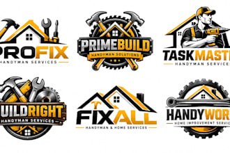 design a professional repair, renovation, construction tools handyman logo