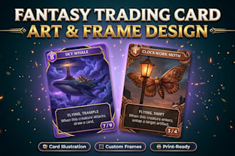 design mtg cards fantasy trading cards illustration playmat card design