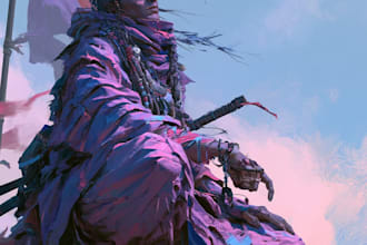 create a dnd character art, fantasy character, illustration