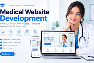 develop medical website doctor telehealth website therapy hospital website
