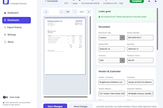 extract invoice and receipt data to excel using ocr window desktop app