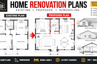 create residential renovation and remodeling plans in autocad