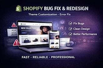 fix shopify store bugs, theme issues, and layout problems