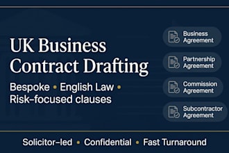 draft a professional UK business agreement and legal contract