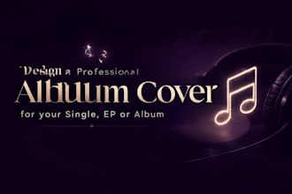 design a professional album cover for your single ep or album