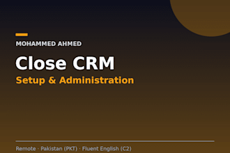 set up and manage your close CRM workspace