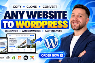 convert lovable, bolt, v0, replit or hostinger ai website to wordpress