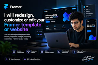 redesign, customize or edit your framer template or website