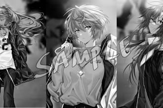make a drawing with light novel artstyle illustration