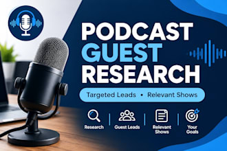 research podcasts and find targeted podcast guest leads