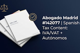 write expert spanish business tax articles as a licensed abogado