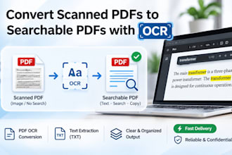 convert scanned pdfs into searchable documents using ocr