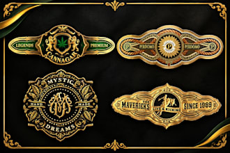 do cigar label, cigar logo, cigar band and cigar box design