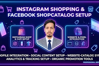 setup facebook shop, ig shopping and product catalog