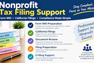 prepare your nonprofit form 990 and california filings