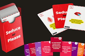 design party card game, drinking card game, couples card, adult game card design
