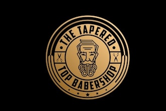 design traditional high end barber shop logo