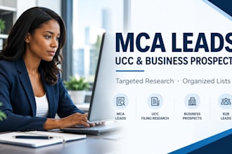 generate mca leads and research ucc filings for business funding