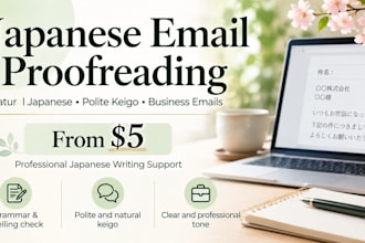 proofread your japanese business emails and polite messages