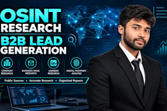 do b2b lead generation, company research and email research