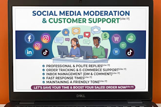 be your professional social media moderator and customer support agent