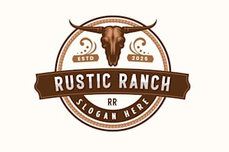 design a professional cattle brand, western ranch and farm logo