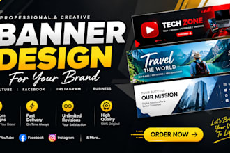 design professional banners for social media and business