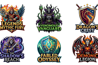 design a custom legends, villain, and fantasy brand logo
