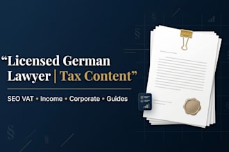 write expert german business tax articles and SEO content