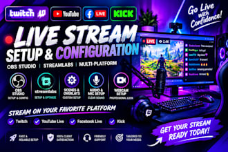 create professional live stream overlays and obs scenes