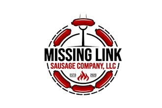 design powerful gourmet sausage food truck logo