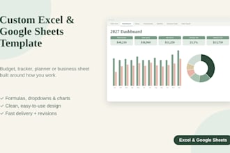 create a custom excel or google sheets template