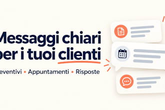 write clear italian messages for quotes and appointments