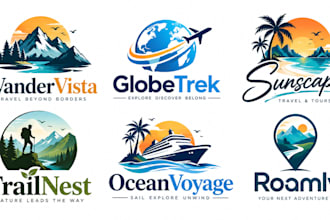 design a professional travel, tourism, adventure, vacation, holiday, travel logo