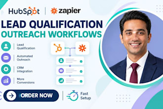 build hubspot lead qualification and zapier outreach workflows